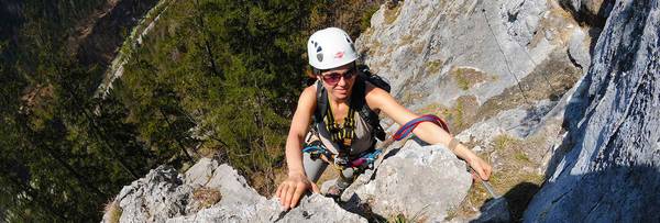 Klettersteig im Salzatal in der Steiermark.