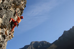 Klettersteig Person am Klettersteig