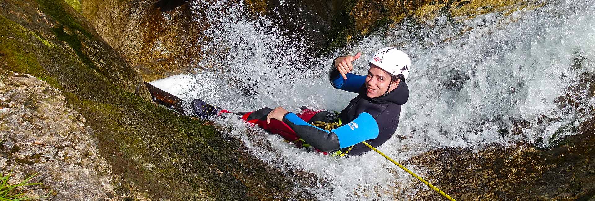 Canyoning bei der Summersplash Wildwasserwoche